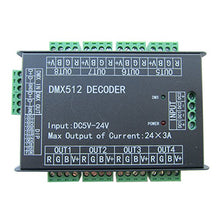 Carica l'immagine nel visualizzatore di Gallery, High Power 24 Channel RGB 3A/CH DMX512 Controller Led Decoder Dimmer 500Hz...