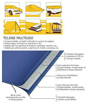 Carica l'immagine nel visualizzatore di Gallery, Telo Impermeabile Esterno - Occhiellato e Cerato - Teloni per 4 x 6m, Bianco - Ilgrandebazar