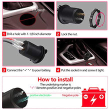 Carica l'immagine nel visualizzatore di Gallery, Thlevel Caricabatteria Auto USB Presa per 2 Porte 5v 4.2a Rosso