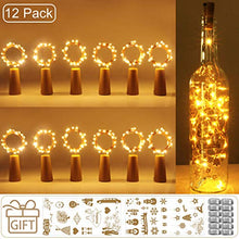 Carica l'immagine nel visualizzatore di Gallery, (12 pezzi) Luci per Bottiglia, kolpop Tappi LED a Batteria Bianco Caldo - Ilgrandebazar