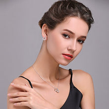 Carica l'immagine nel visualizzatore di Gallery, Orecchini in argento 925 donna fiore Dolce amore romanticoad incastro...