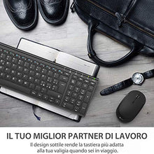 Carica l'immagine nel visualizzatore di Gallery, iClever Tastiera e Mouse Wireless - e Portatili Nero
