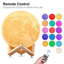 Carica l'immagine nel visualizzatore di Gallery, Luna Lampada Led, 3D luce USB Ricaricabile 16 colori Moon Lamp 5.91 Inch - Ilgrandebazar