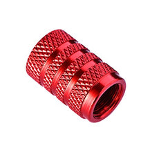 Carica l'immagine nel visualizzatore di Gallery, Coprivalvola Pneumatici Tappi Valvola in Alluminio Auto Antipolvere Red