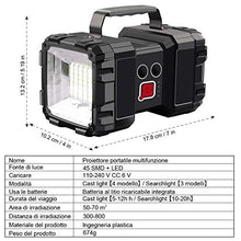 Carica l'immagine nel visualizzatore di Gallery, Lampada Campeggio Ricaricabile, 40W 10000mAh USB Proiettore portatile a...