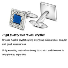 Carica l'immagine nel visualizzatore di Gallery, MERIT O Gemelli Quadrati in Cristallo Swarovski Blu Navy per Gli Uomini... - Ilgrandebazar