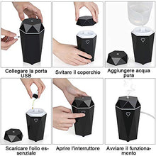 Carica l'immagine nel visualizzatore di Gallery, Rovtop Mini USB Diffusore Auto Umidificatore ultrasonico di Nero - Ilgrandebazar