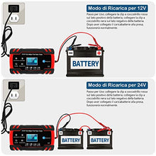 Carica l'immagine nel visualizzatore di Gallery, InThoor Mantenitore di Carica Auto 12V/24V 8A, Intelligente Automatico... - Ilgrandebazar