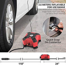 Carica l'immagine nel visualizzatore di Gallery, TRIPLE TREE 12V Compressore Aria Portatile Auto,Gonfiatore...