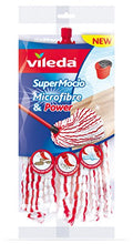 Carica l'immagine nel visualizzatore di Gallery, Vileda SuperMocio Microfibre &amp; Power Testa del mocio, Fibra, Multicolore,... - Ilgrandebazar