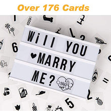 Carica l'immagine nel visualizzatore di Gallery, Adoric Lampada LED Lightbox di Luce bianca con 96 lettere per Natale,Casa,... - Ilgrandebazar