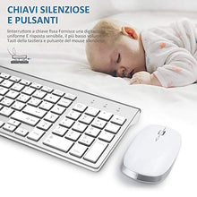 Carica l'immagine nel visualizzatore di Gallery, Tastiera Wireless Layout Italiano e Mouse, Fenifox Mouse Bianco