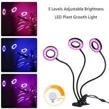 Carica l'immagine nel visualizzatore di Gallery, Lampada per Piante,Tomshine 3 Testa Luci Crescita Grow 27W 54LED...