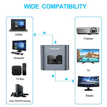 Carica l'immagine nel visualizzatore di Gallery, TECKNET Switch HDMI, HDMI 2 Ingressi 1 Uscita / 1 2 Uscita,...