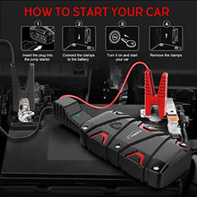 Carica l'immagine nel visualizzatore di Gallery, YABER Avviatore Emergenza per Auto, 1200A 15000mAh Batteria Auto...