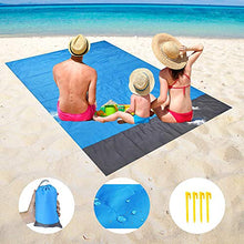 Carica l'immagine nel visualizzatore di Gallery, Coperta da Spiaggia Tappetino Picnic - 210x200cm Portatile Anti Sabbia...