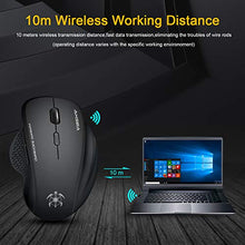 Carica l'immagine nel visualizzatore di Gallery, AKSEA Mouse Wireless 2,4 G, Ergonomico, 6 Tasti, mouse - black