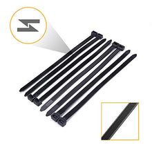Carica l'immagine nel visualizzatore di Gallery, Fascette stringicavo da 3,6 mm, resistenti, in nylon nero di alta qualità,...