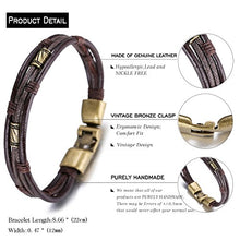 Carica l'immagine nel visualizzatore di Gallery, Halukakah ● retrò ● Bracciale Uomo in Vera Pelle Cuoio Stile Vintage... - Ilgrandebazar
