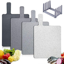 Carica l'immagine nel visualizzatore di Gallery, Hodekt Tagliere da Cucina Set di 4, Taglieri con Ripiano e Maniglia,...