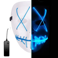 Carica l'immagine nel visualizzatore di Gallery, Halloween LED Maschere, Maschera Lllumina Costume Terribile con 3 Blu - Ilgrandebazar