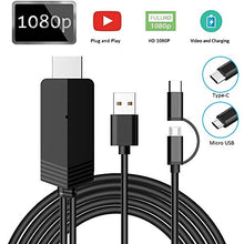 Carica l'immagine nel visualizzatore di Gallery, Cavo 2 In 1 Da Usb Tipo C/Micro a Hdmi 2m, Adattatore Micro/USB C to HDMI
