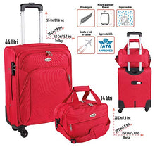 Carica l'immagine nel visualizzatore di Gallery, CABIN GO Max 5550 Trolley con Bagaglio a mano Borsone Piccolo MX5550, Rosso