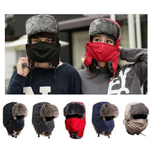 Carica l'immagine nel visualizzatore di Gallery, ROSENICE Ushanka cappello cappelli di sci Earflap aviatore Nero - Ilgrandebazar