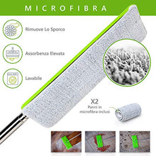 Carica l'immagine nel visualizzatore di Gallery, Easygleam Set Mocio Lavapavimenti e Secchio | Mop Pavimenti in Microfibra |...