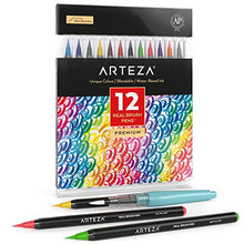 Carica l'immagine nel visualizzatore di Gallery, Arteza Pennarelli Acquerello Professionali Da Disegno Brush Pen, Set 12... - Ilgrandebazar