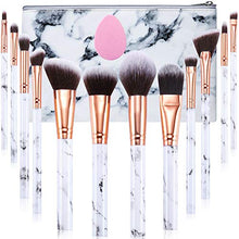 Carica l'immagine nel visualizzatore di Gallery, Pennelli Make Up Start Makers12Pcs Set di Per Trucco in Marmo 12PCS