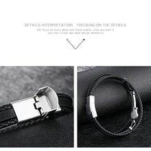Carica l'immagine nel visualizzatore di Gallery, Fate Love Jewellery, bracciale uomo, in pelle intrecciata, chiusura... - Ilgrandebazar