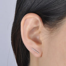 Carica l'immagine nel visualizzatore di Gallery, Infinite U, orecchini a lobo a forma di barretta, in argento Sterling 925.... - Ilgrandebazar