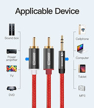 Carica l'immagine nel visualizzatore di Gallery, LINKINPERK Cavo Audio RCA Jack, Adattatore Jack 3.5mm a 2RCA 5M