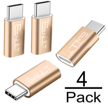 Carica l'immagine nel visualizzatore di Gallery, EasyULT Adattatore USB C a Micro [4 Pack], C Adapter Type C... - Ilgrandebazar