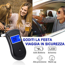 Carica l'immagine nel visualizzatore di Gallery, JTENG Etilometro Portatile Digitale, Alcool Test Professionale con Schermo...