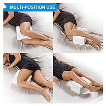 Carica l'immagine nel visualizzatore di Gallery, Cuscino per ginocchia per dormire, Cuscini per gambe ortopedico con schiuma memory per traversine laterali, cuscino per supporto per ginocchio per sciatico gamba schiena alleviare il dolore bianco