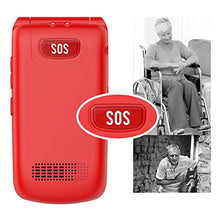 Carica l'immagine nel visualizzatore di Gallery, Ushining Telefono Cellulare per anziani, con Rosso 2G - Ilgrandebazar