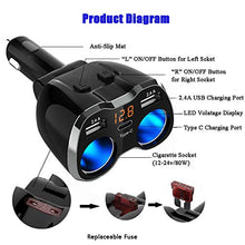 Carica l'immagine nel visualizzatore di Gallery, Caricabatteria da Auto Accendino Accendisigari USB Splitter, Adattatore... - Ilgrandebazar