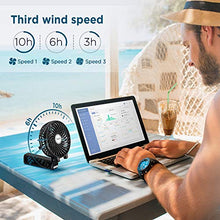 Carica l'immagine nel visualizzatore di Gallery, EasyAcc  EasyULT  Mini Ventilatore Portatile USB, 2600mAh Batteria 2600mah, Nero