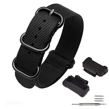 Carica l'immagine nel visualizzatore di Gallery, YOOSIDE Cinturino di ricambio per Casio G-Shock, NATO in nylon con Nero - Ilgrandebazar