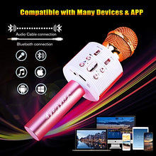 Carica l'immagine nel visualizzatore di Gallery, Microfono Karaoke Bluetooth Wireless, FISHOAKY 4.1 Portatile Gold - Ilgrandebazar
