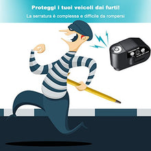 Carica l'immagine nel visualizzatore di Gallery, YOHOOLYO Lucchetto Antifurto Moto Bloccadisco Allarme Sonoro Nero - Ilgrandebazar