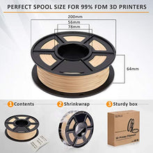 Carica l'immagine nel visualizzatore di Gallery, SUNLU 3D Printer Filament PLA, 1.75mm PLA Wood Filament, Printing