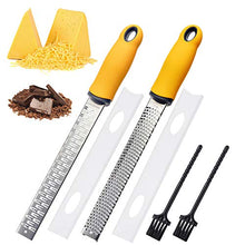 Carica l'immagine nel visualizzatore di Gallery, JTENG 2pcs Zester, Grattugia in Acciaio Inox - Formaggio, Limone, 2#-2pcs