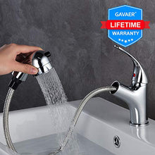 Carica l'immagine nel visualizzatore di Gallery, GAVAER Rubinetto Bagno Lavabo con Doccetta Estraibile e Spruzzatore a Doppia...