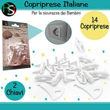 Carica l'immagine nel visualizzatore di Gallery, RS-Italy Copriprese Bambini | 14 Pezzi + 2 Chiavi | Copri Prese Elettriche... - Ilgrandebazar