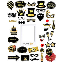 Carica l'immagine nel visualizzatore di Gallery, Amycute 30 Anni Compleanno Photo Booth Props, 36 Pezzi 30 Compleanno... - Ilgrandebazar
