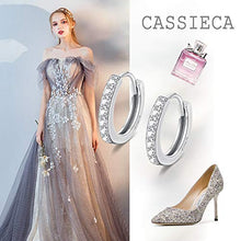Carica l'immagine nel visualizzatore di Gallery, CASSIECA Argento 925 Orecchini Cerchio Piccolo per Donna Ragazze Orecchini... - Ilgrandebazar