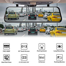 Carica l'immagine nel visualizzatore di Gallery, HALUM Telecamera per Auto da 10 pollici Touchscreen Full HD 1080P, 10